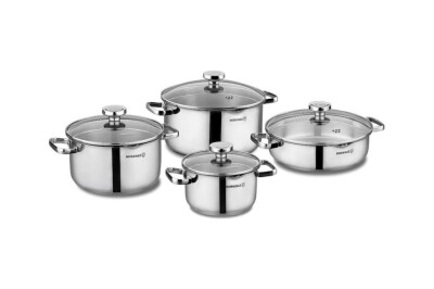 KORKMAZ A1968 AQUA 8 PARÇA TENCERE SETİ - KORKMAZ