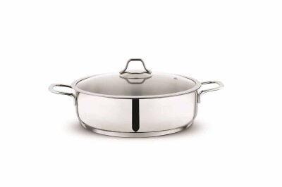 SCHAFER HELD ÇELİK BASIK TENCERE-24 CM-2 PRÇ.-INOX - SCHAFER