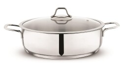 SCHAFER HELD ÇELİK BASIK TENCERE-26 CM-2 PRÇ.-INOX - SCHAFER