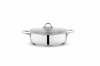 SCHAFER HELD ÇELİK BASIK TENCERE-28 CM-2 PRÇ.-INOX - SCHAFER