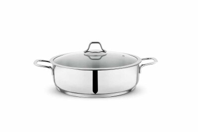 SCHAFER HELD ÇELİK BASIK TENCERE-30 CM-2 PRÇ.-INOX - SCHAFER