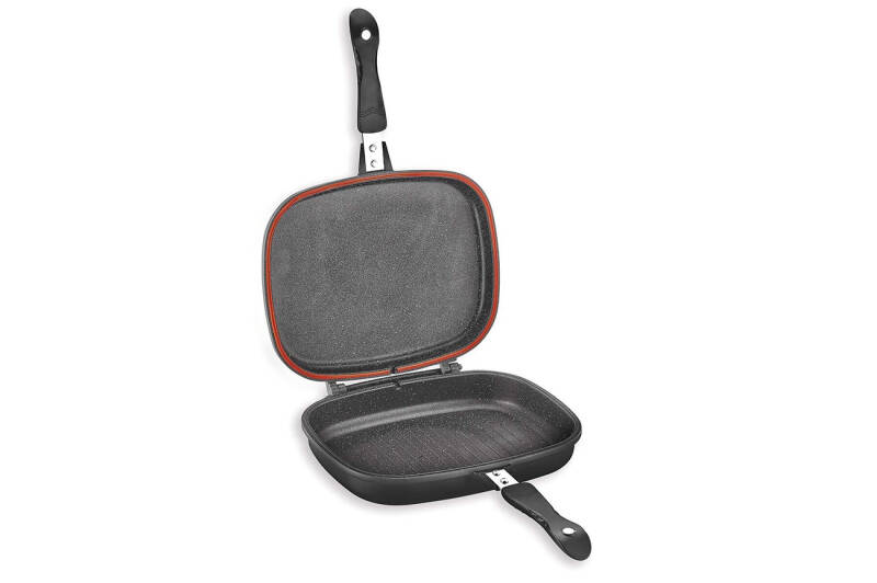 SCHAFER KARE DOUBLE GRILL PAN-32CM-2 PRÇ-SİYAH - 2