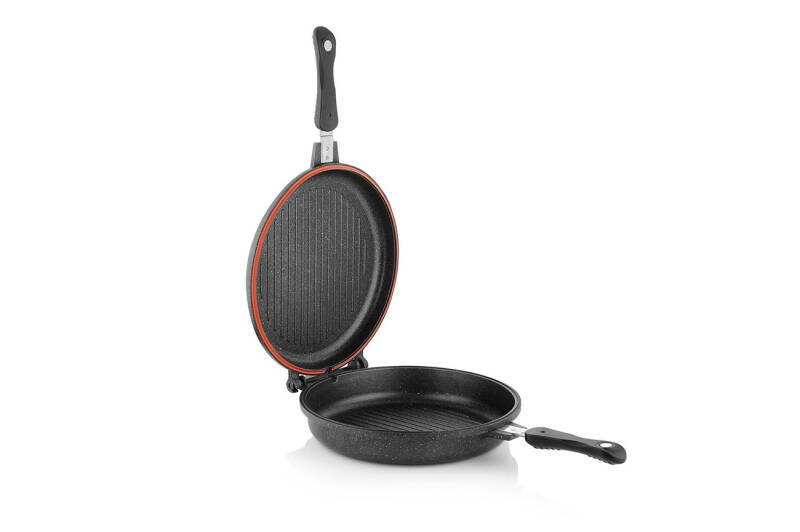 SCHAFER YUVARLAK YY.DOUBLE GRILL PAN-30CM-2PRÇ-SIY - 1