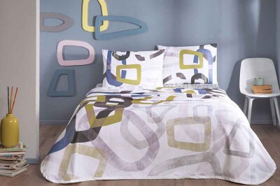 TAÇ 5059 Lane Pike Takımı Lila TEk Kişilik - TAÇ